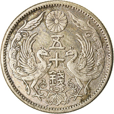 Coin, Japan, Yoshihito, 50 Sen, 1923, AU(50-53), Silver, KM:46