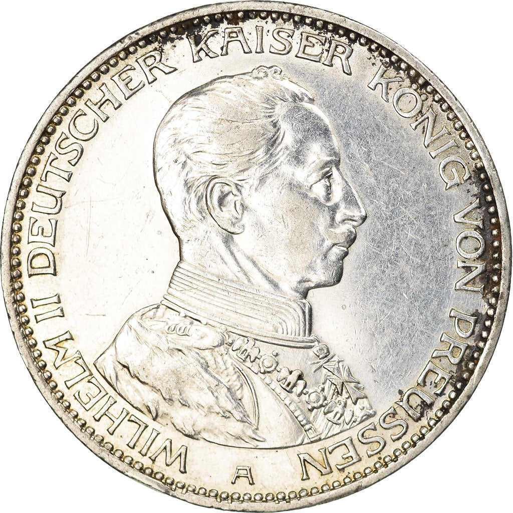 Moneta, Stati tedeschi, PRUSSIA, Wilhelm II, 3 Mark, 1914, Berlin, BB+, Argento