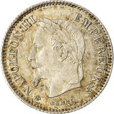 Moneta, Francia, Napoleon III, 20 Centimes, 1867, Paris, BB+, KM 808.1