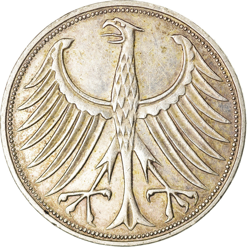 Monnaie, République fédérale allemande, 5 Mark, 1967, Stuttgart, TTB+