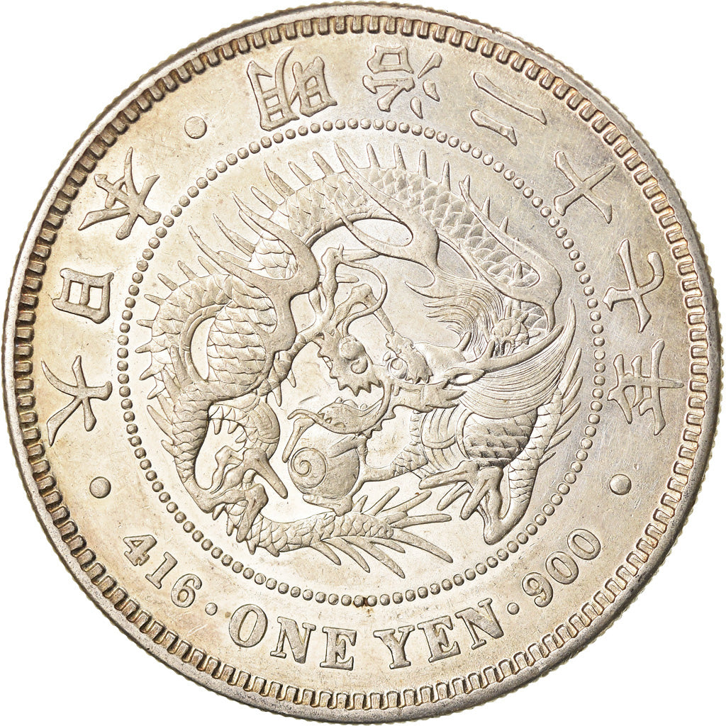 Moneta, Giappone, Mutsuhito, Yen, 1894, SPL-, Argento, KM:A25.3