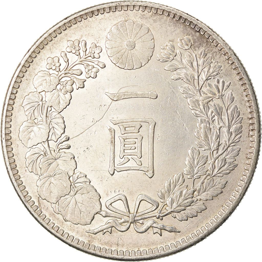 Coin, Japan, Mutsuhito, Yen, 1894, AU(55-58), Silver, KM:A25.3