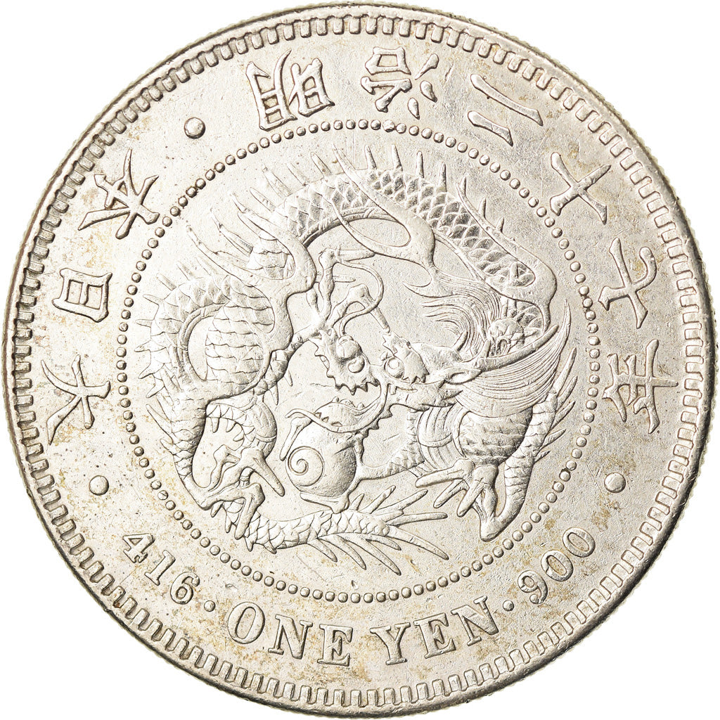 Coin, Japan, Mutsuhito, Yen, 1894, AU(50-53), Silver, KM:A25.3