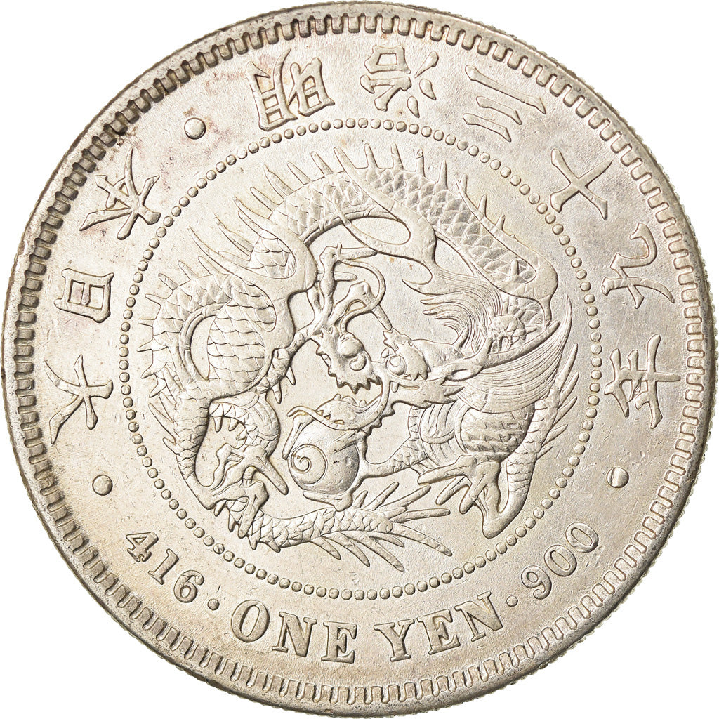 Moneta, Giappone, Mutsuhito, Yen, 1906, BB+, Argento, KM:A25.3