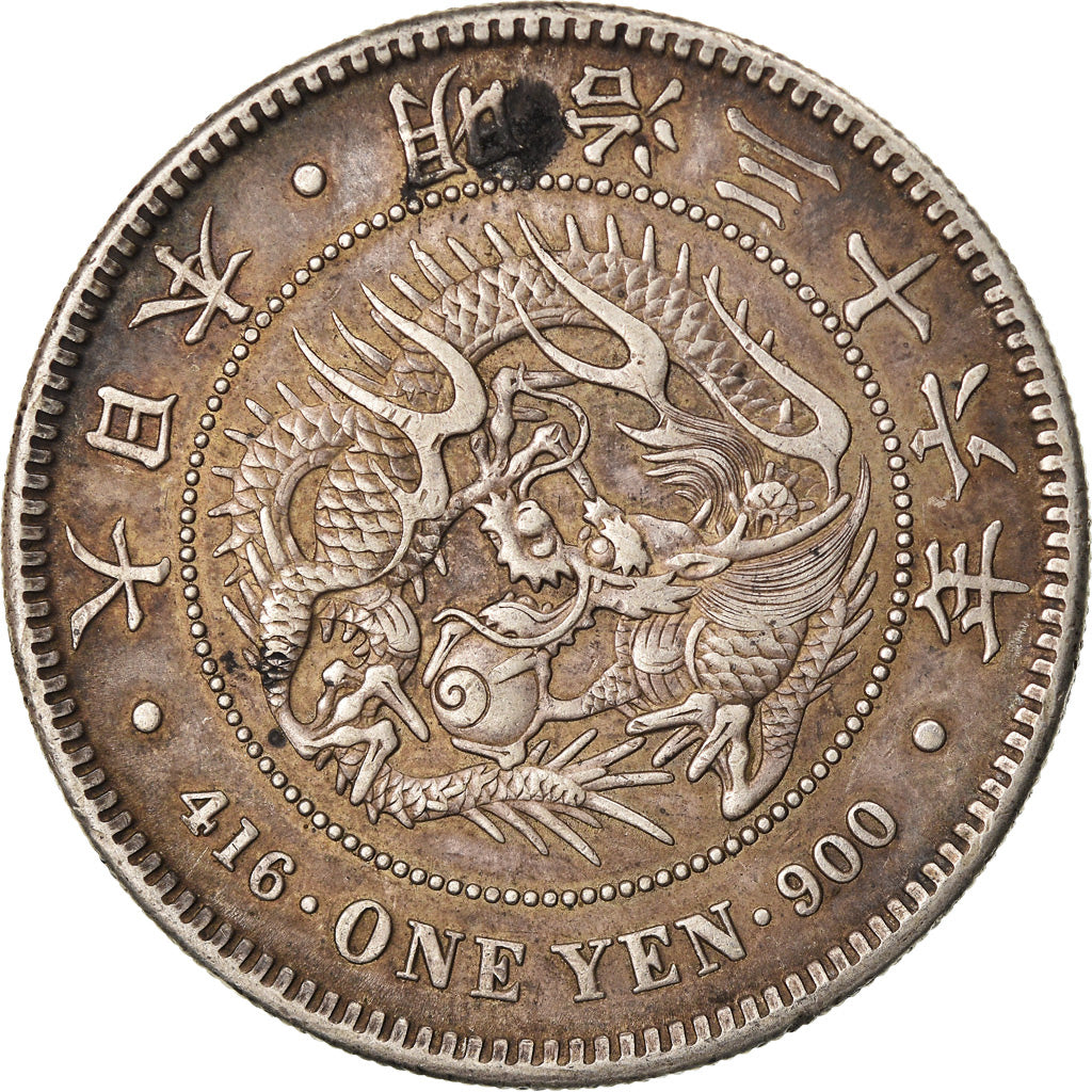 Moneta, Giappone, Mutsuhito, Yen, 1903, BB+, Argento, KM:A25.3