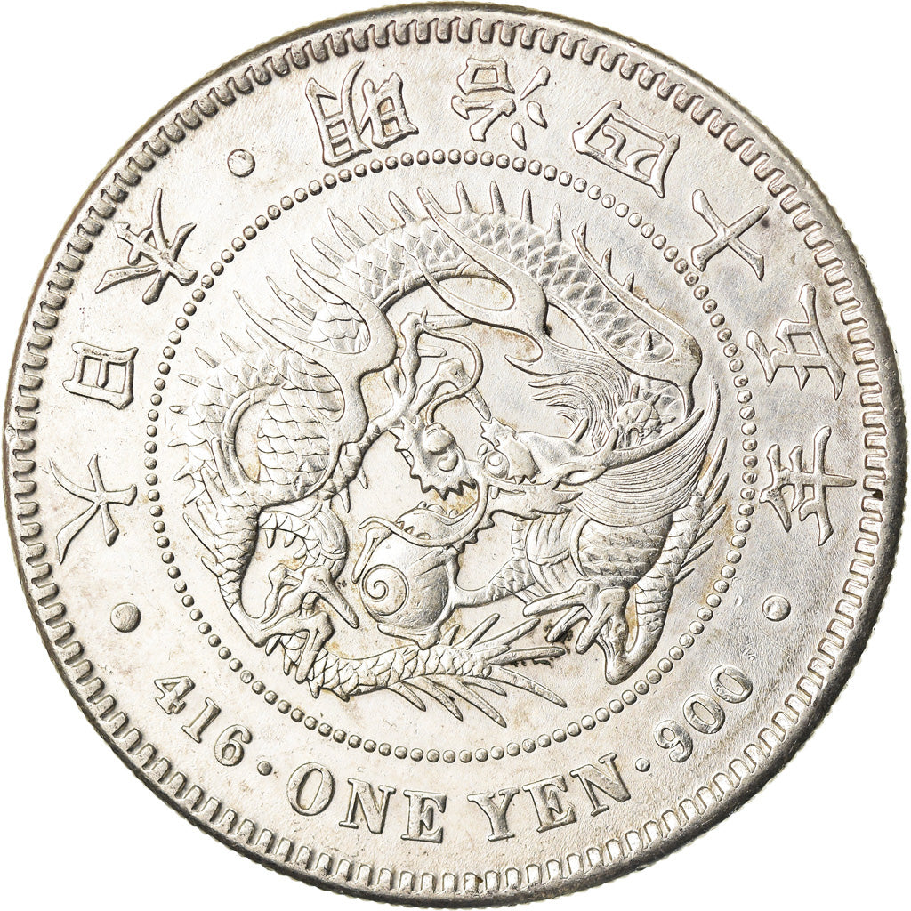 Coin, Japan, Mutsuhito, Yen, 1912, AU(55-58), Silver, KM:A25.3