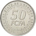 Moneta, Państwa Afryki Środkowej, 50 Francs, 2006, MS(63), Stal nierdzewna