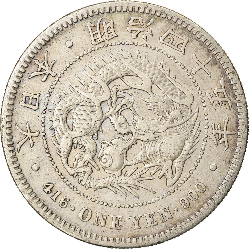 Moneta, Giappone, Mutsuhito, Yen, 1912, BB, Argento, KM:A25.3