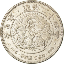 Moneta, Giappone, Mutsuhito, Yen, 1891, BB+, Argento, KM:A25.3