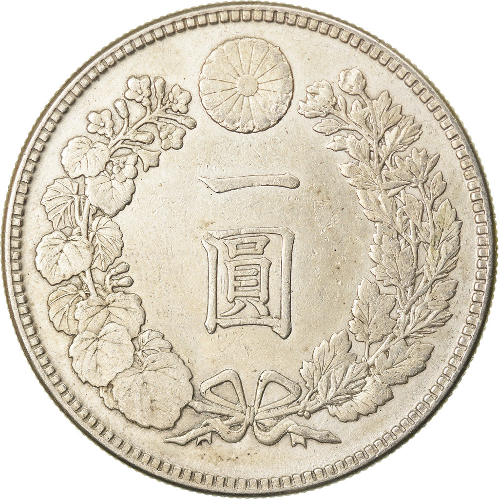 Moneta, Giappone, Mutsuhito, Yen, 1891, BB+, Argento, KM:A25.3