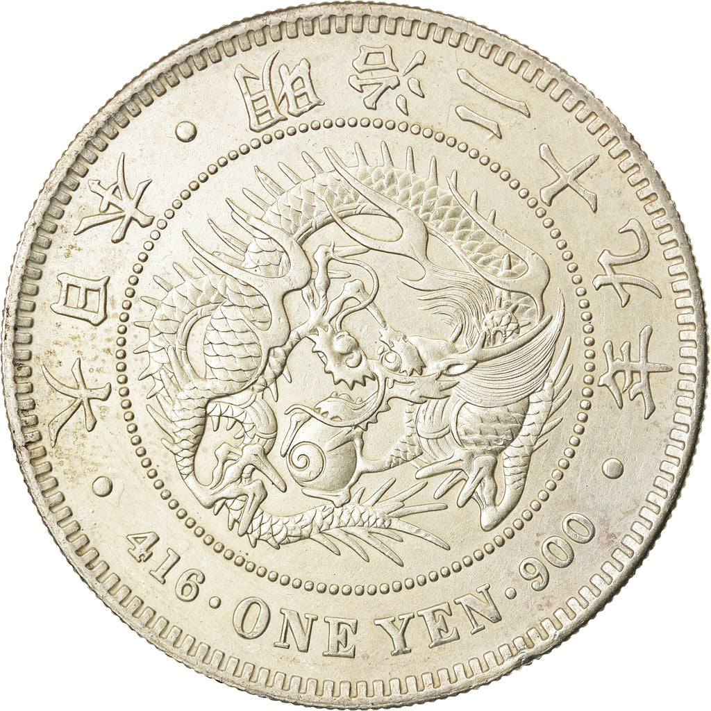 Moneta, Giappone, Mutsuhito, Yen, 1896, SPL-, Argento, KM:A25.3