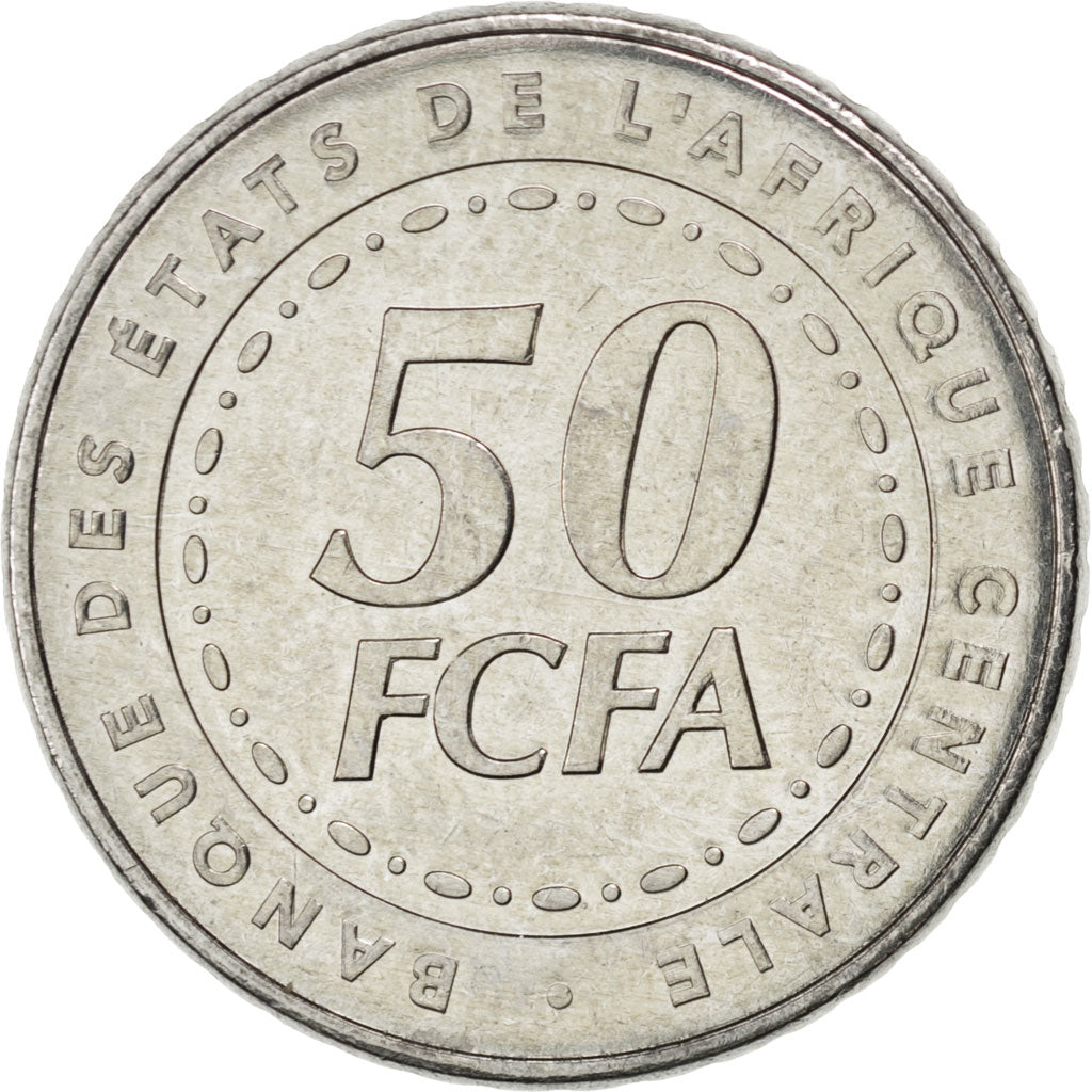 CENTRAL AFRICAN STATES, 50 Francs, 2006, Paris, KM #21, MS(63), Stainless...