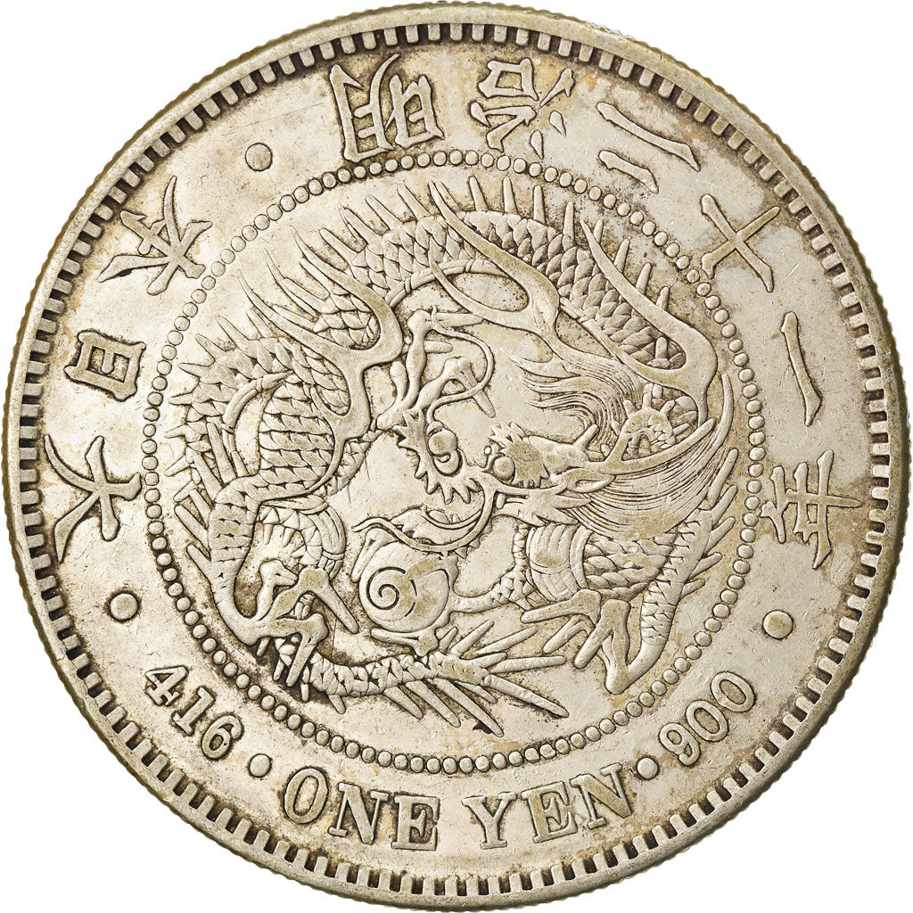 Moneta, Giappone, Mutsuhito, Yen, 1888, BB, Argento, KM:A25.3