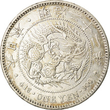 Coin, Japan, Mutsuhito, Yen, 1889, AU(50-53), Silver, KM:A25.3