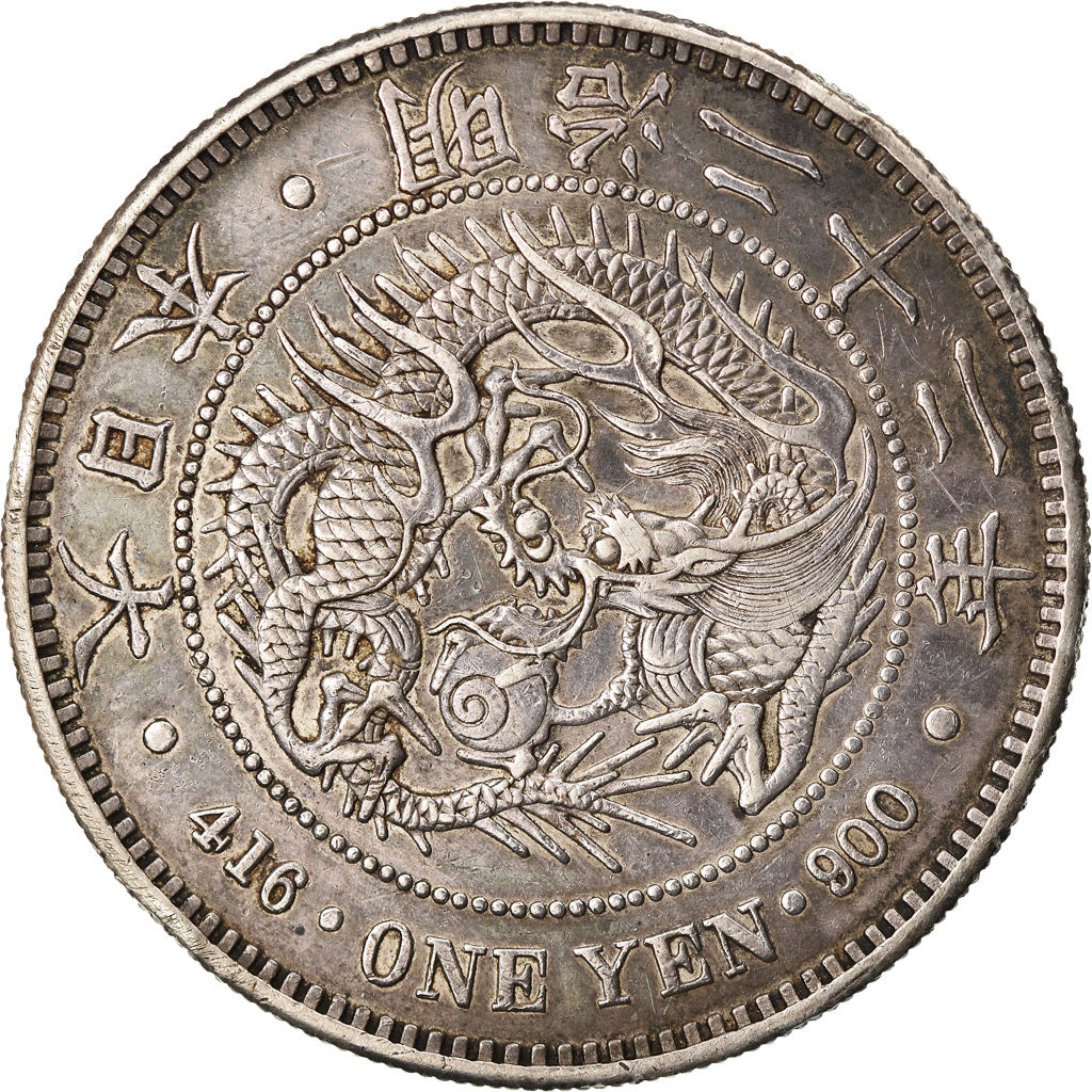 Moneta, Giappone, Mutsuhito, Yen, 1889, SPL-, Argento, KM:A25.3