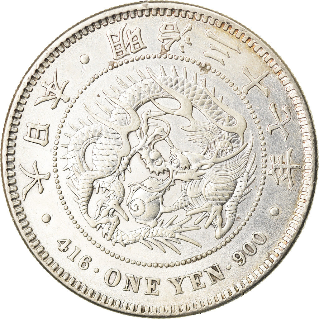 Coin, Japan, Mutsuhito, Yen, 1904, AU(55-58), Silver, KM:A25.3