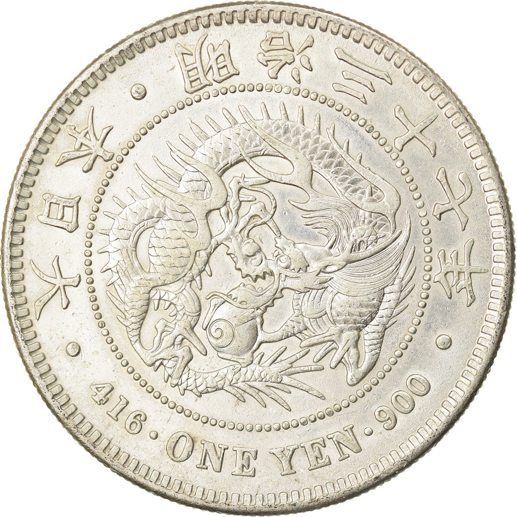 Moneta, Giappone, Mutsuhito, Yen, 1904, BB+, Argento, KM:A25.3