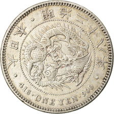 Munten, Japan, Mutsuhito, Yen, 1895, ZF+, Zilver, KM:A25.3