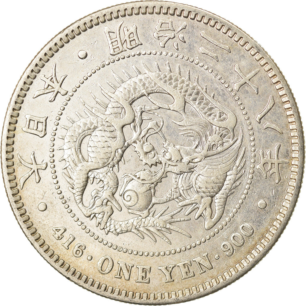 Moneta, Giappone, Mutsuhito, Yen, 1895, BB+, Argento, KM:A25.3