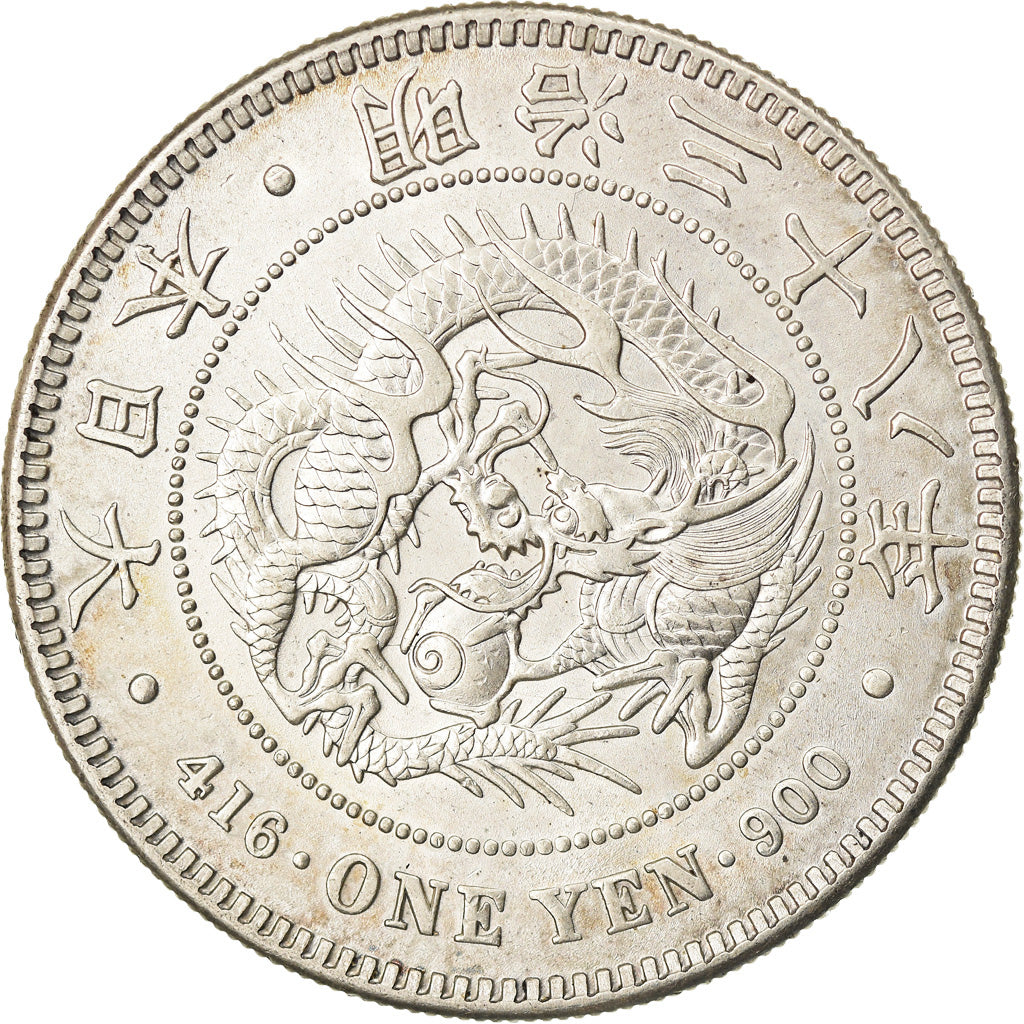 Moneta, Giappone, Mutsuhito, Yen, 1905, SPL-, Argento, KM:A25.3