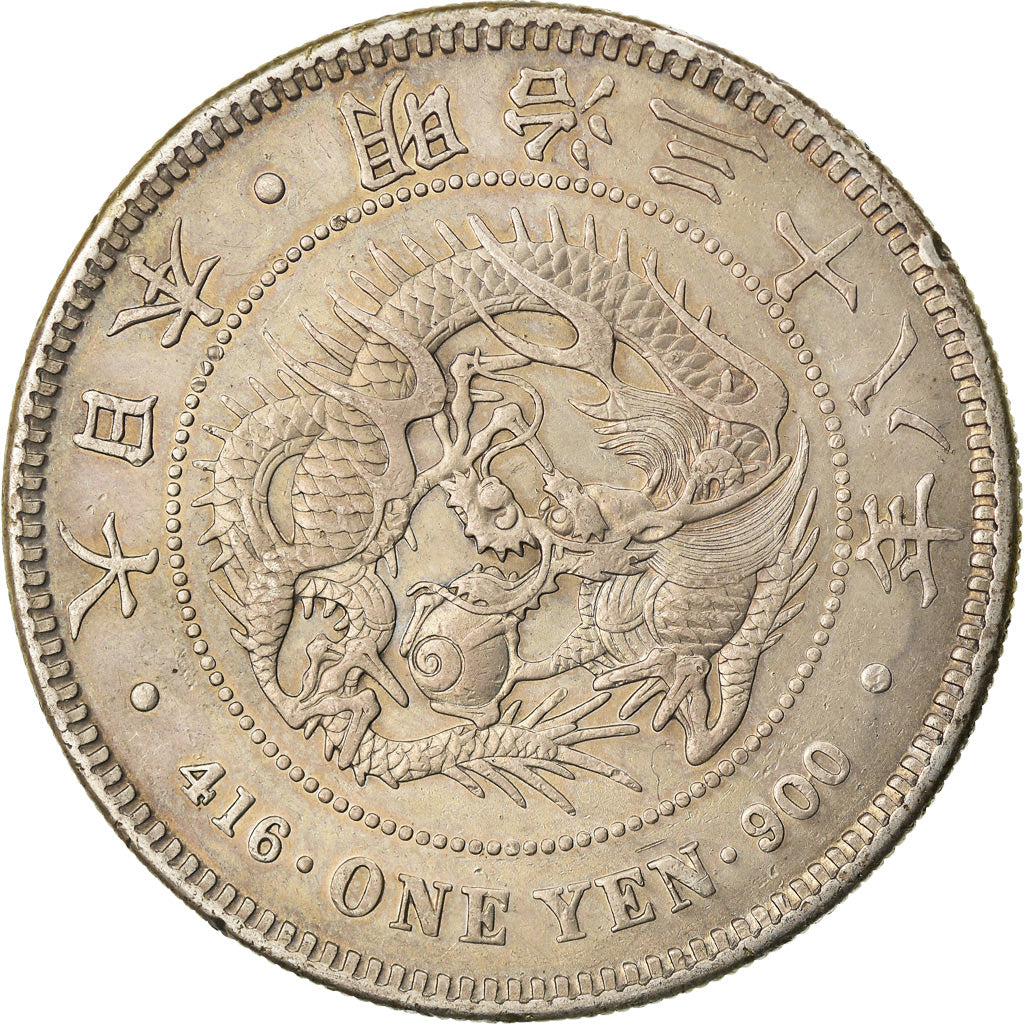Münze, Japan, Mutsuhito, Yen, 1905, VZ, Silber, KM:A25.3