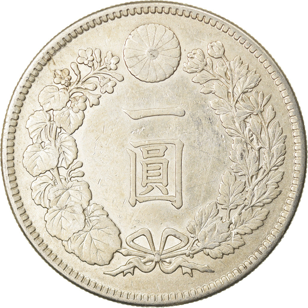 Coin, Japan, Mutsuhito, Yen, 1905, AU(50-53), Silver, KM:A25.3