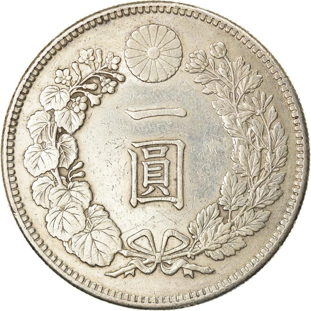 Coin, Japan, Mutsuhito, Yen, 1905, AU(50-53), Silver, KM:A25.3