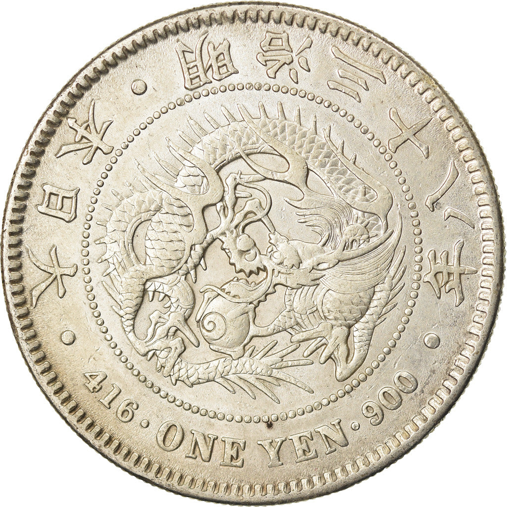 Moneta, Giappone, Mutsuhito, Yen, 1905, BB+, Argento, KM:A25.3