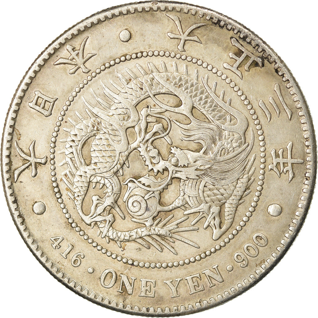 Coin, Japan, Yoshihito, Yen, 1914, AU(50-53), Silver, KM:38