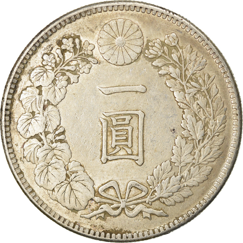 Coin, Japan, Yoshihito, Yen, 1914, AU(50-53), Silver, KM:38