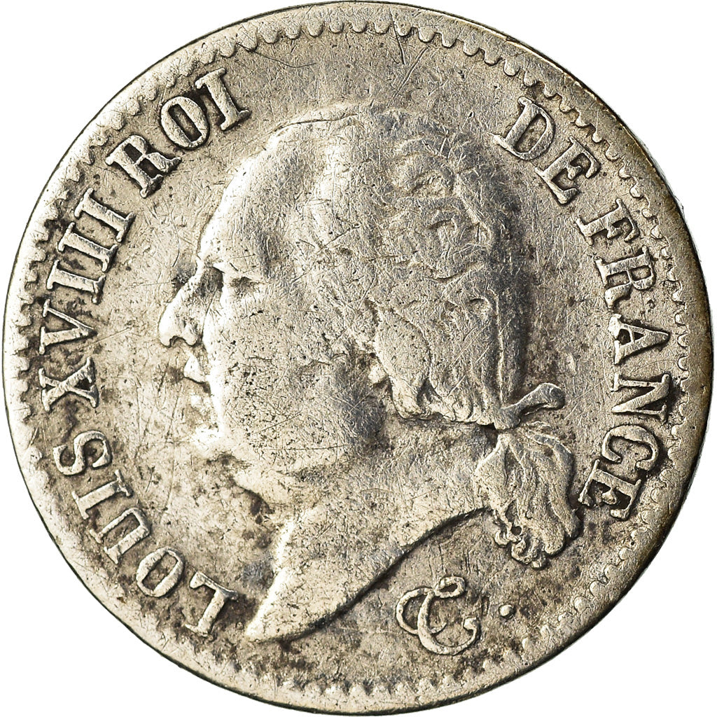 Munten, Frankrijk, Louis XVIII, Louis XVIII, 1/4 Franc, 1817, Paris, FR+