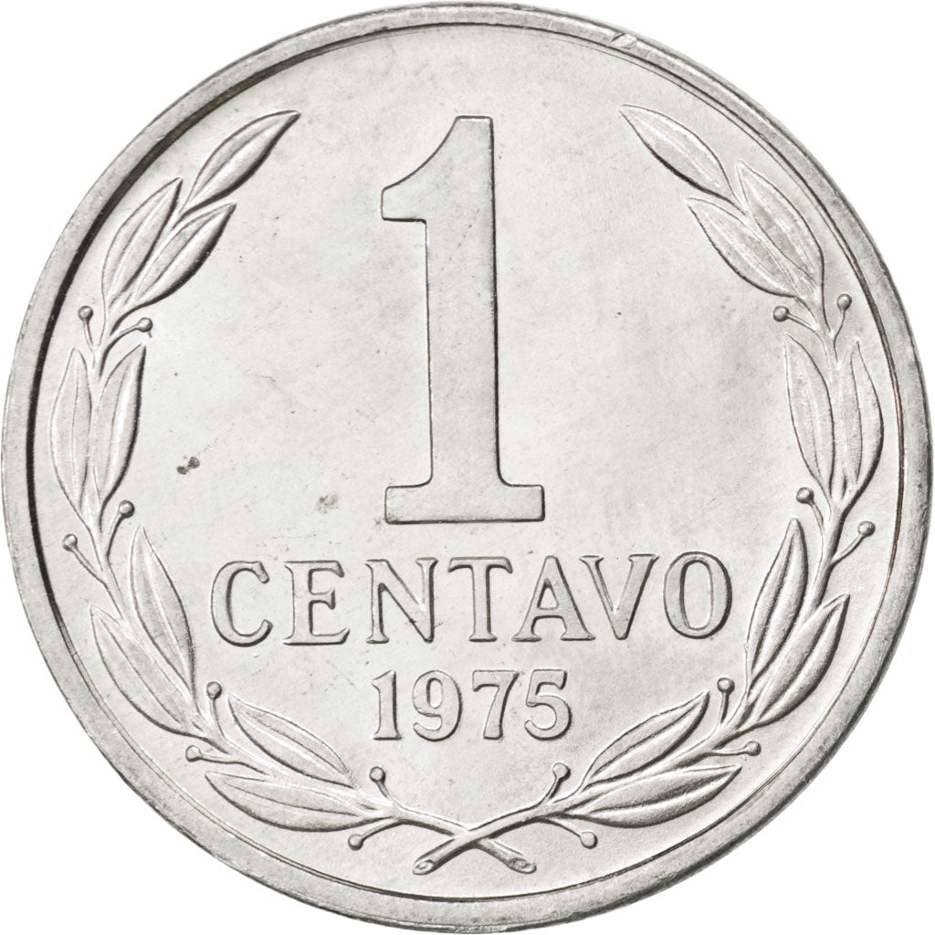CHILE, Centavo, 1975, KM #203, MS(63), Aluminum, 24.93, 2.06