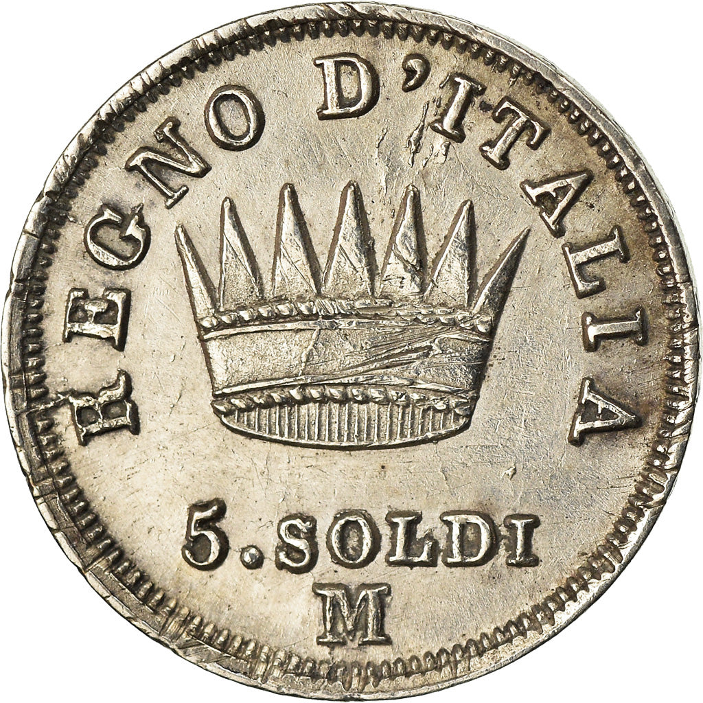 Moneta, STATI ITALIANI, KINGDOM OF NAPOLEON, Napoleon I, 5 Soldi, 1813, Milan