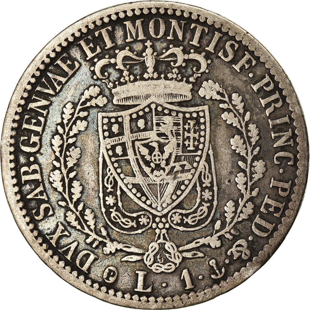 Moneda, Estados italianos, SARDINIA, Carlo Felice, Lira, 1828, Genoa, BC+