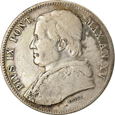 Münze, Italien Staaten, PAPAL STATES, Pius IX, 20 Baiocchi, 1860, Rome, S+