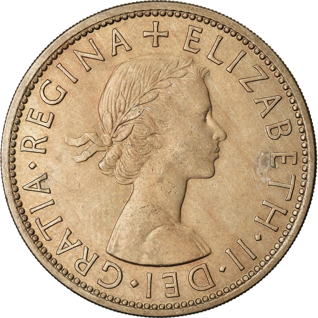 Monnaie, Grande-Bretagne, Elizabeth II, 1/2 Crown, 1955, SUP, Copper-nickel