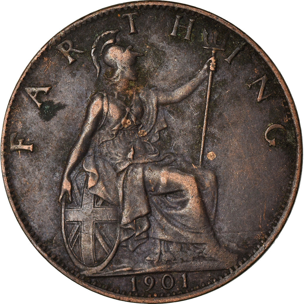 Moneta, Gran Bretagna, Victoria, Farthing, 1901, BB, Bronzo, KM:788.2