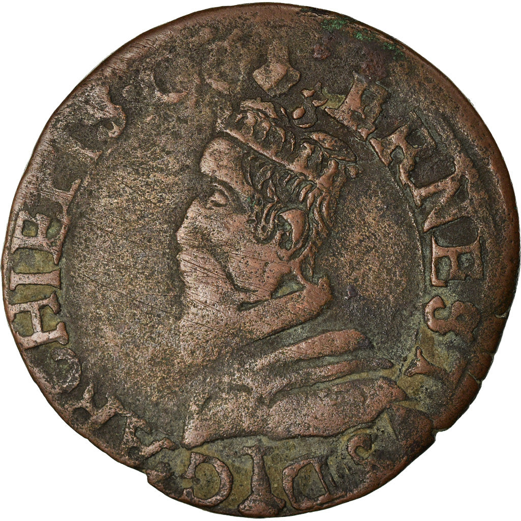 Monnaie, AUSTRIAN NETHERLANDS, Ernest of Bavaria, Liard, 1610, Liege, TB+