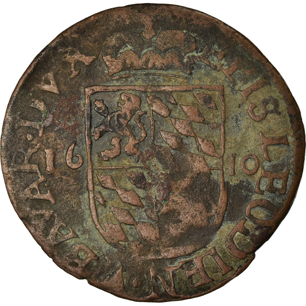 Monnaie, AUSTRIAN NETHERLANDS, Ernest of Bavaria, Liard, 1610, Liege, TB+