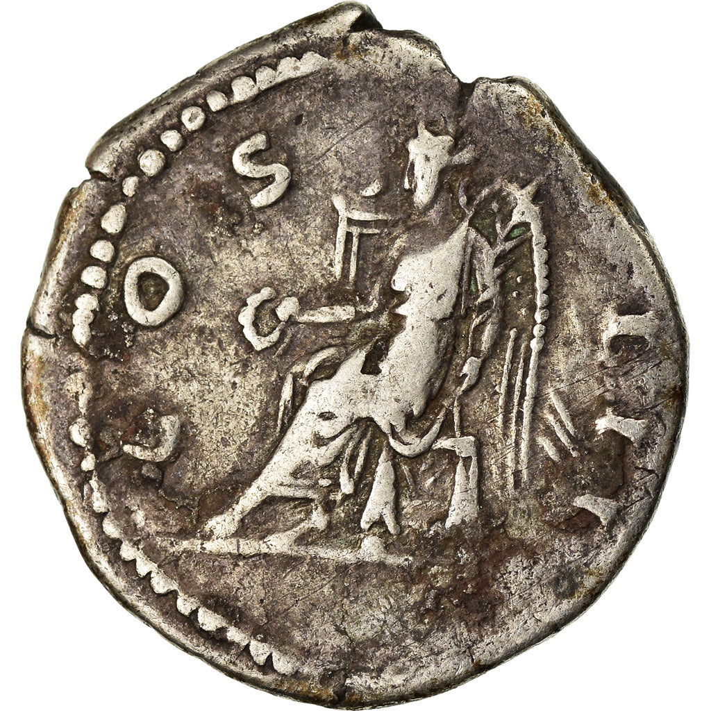 Moneta, Hadrian, Denarius, 125-128, Roma, MB+, Argento, RIC:184