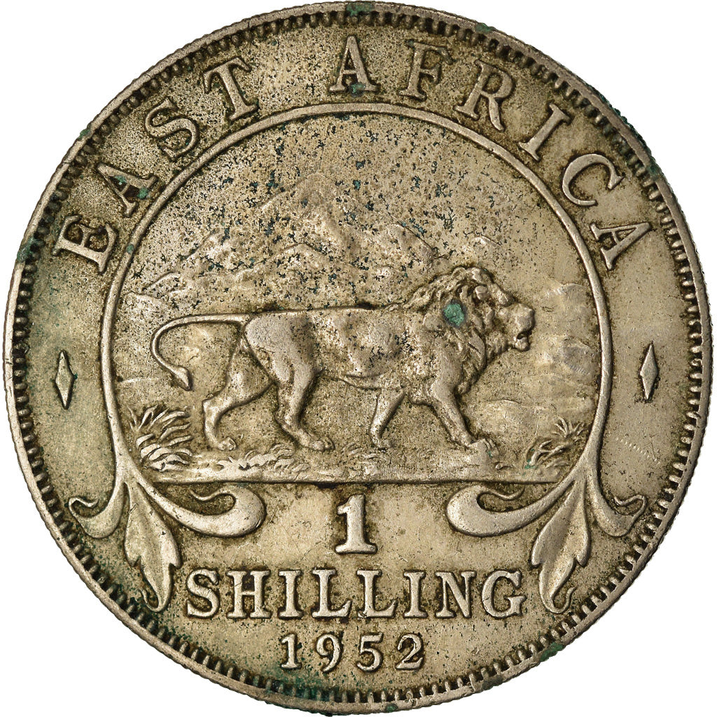 Munten, OOST AFRIKA, George VI, Shilling, 1952, ZF, Copper-nickel, KM:31