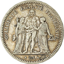 Moneda, Francia, Hercule, 5 Francs, 1848, Paris, BC+, Plata, KM:756.1