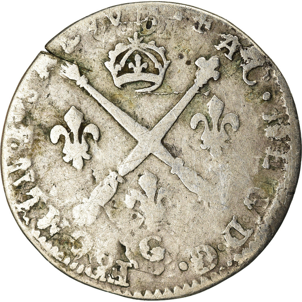 Coin, France, Louis XIV, 5 Sols aux insignes, 5 Sols, 1/16 ECU, 1702, Poitiers