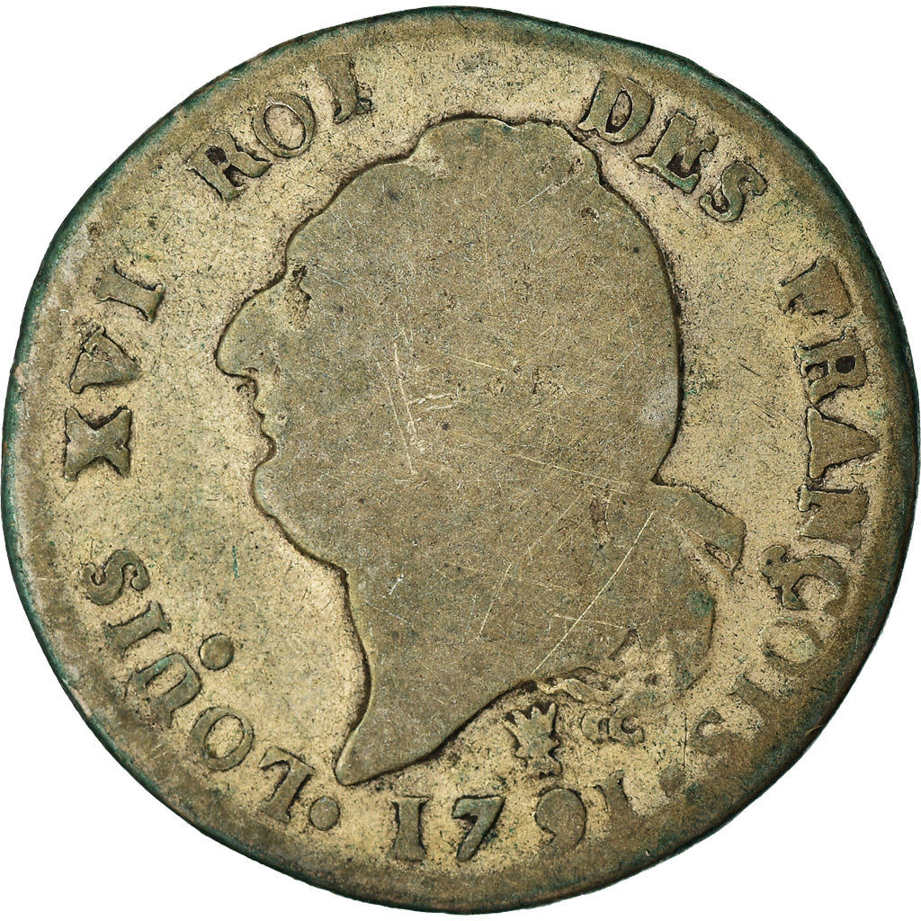 Munten, Frankrijk, Louis XVI, 15 sols françois, 15 Sols, 1/8 ECU, 1791