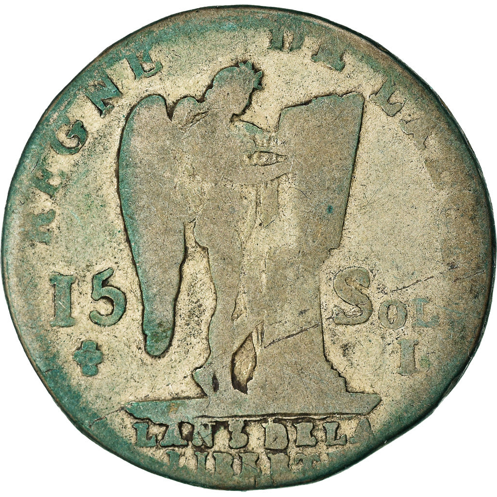 Munten, Frankrijk, Louis XVI, 15 sols françois, 15 Sols, 1/8 ECU, 1791