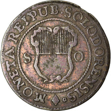 Moneta, CANTONI SVIZZERI, SOLOTHURN, 1/2 Batzen, 2 Kreuzer, 1795, BB, Biglione