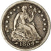 Moeda, Estados Unidos da América, Seated Liberty Half Dime, Half Dime, 1854