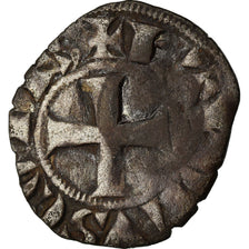 Coin, France, Anjou, Charles de Valois, Obol, Angers, VF(30-35), Billon