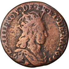 Münze, Frankreich, Louis XIV, Liard de France au buste juvénile, deuxième
