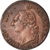 Moneta, Francja, Louis XVI, Sol ou sou, Sol, 1791, Orléans, EF(40-45), Miedź